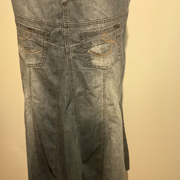 GEORGE COLLECTION  Long  Blue Jean skirt size 34 waist   Vintage - Picture 12 of 16
